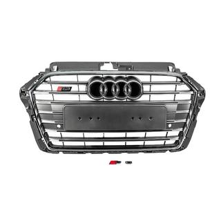 Grila fata S-Style (2016-2020, gri cu crom) Audi A3 2012-2020 foto 1