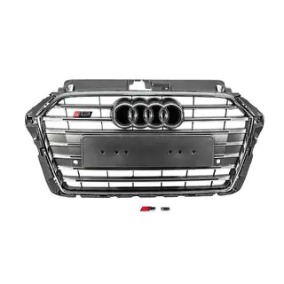Grila fata S-Style (2016-2020, gri cu crom) Audi A3 2012-2020 foto 1
