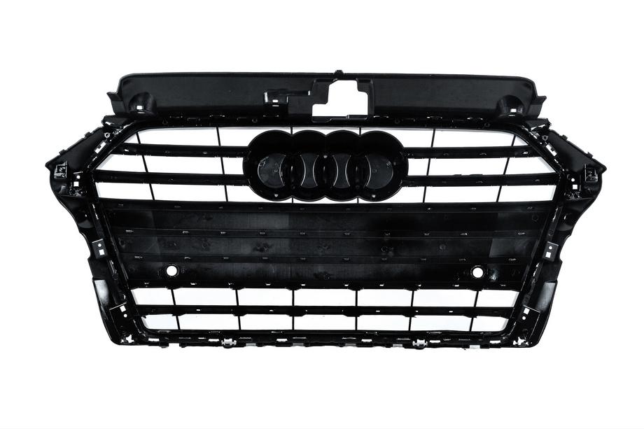 Audi A3 2012-2020 Grila Fata S-Style (2016-2020, Negru cu Crom) Foto 4