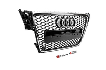Audi A4 B8 2007-2015 Grila Fata RS-Style V-2 (2007-2011, neagra cu crom) foto 3