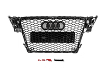 Audi A4 B8 2007-2015 Grila Fata RS-Style V-2 (2007-2011, neagra cu crom) foto 4