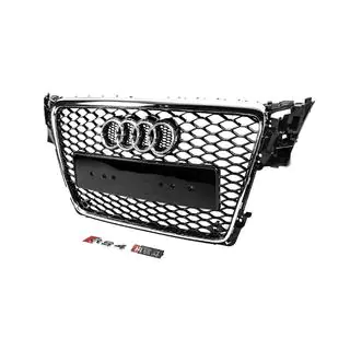Grila Fata RS-Style V-2 (2007-2011, neagra cu crom) Audi A4 B8 2007-2015 foto 2