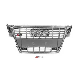 Grila fata RS-Style (2007-2011, gri cu crom) Audi A4 B8 2007-2015 foto 1