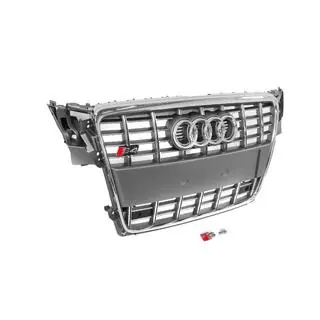 Grila fata RS-Style (2007-2011, gri cu crom) Audi A4 B8 2007-2015 foto 3