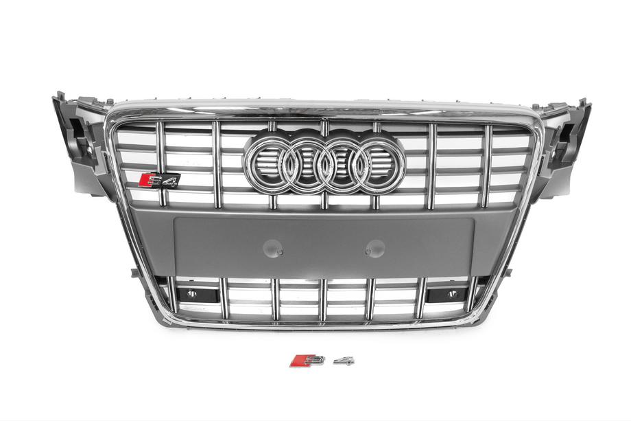Audi A4 B8 2007-2015 Grila fata RS-Style (2007-2011, gri cu crom) Image