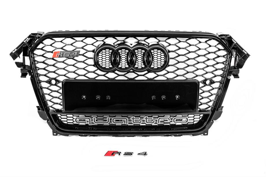 Audi A4 B8 2007-2015 Grila fata RS-style neagra cu inscriptie Quattro (2012-2015) Foto 1