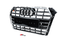 Audi A4 B9 2015-2024 Grila fata S-style (2015-2019, crom+negru) foto 2