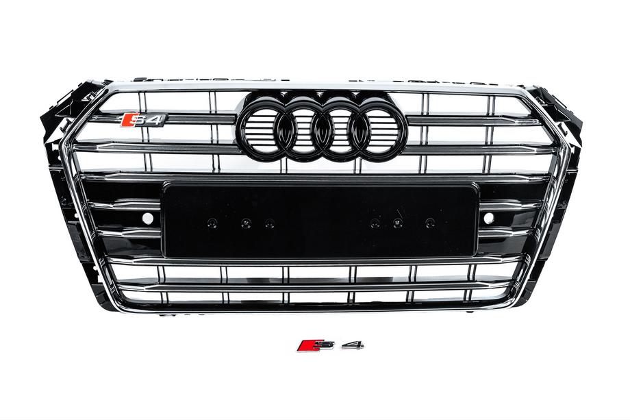 Audi A4 B9 2015-2024 Grila fata S-style (2015-2019, crom+negru) Image