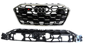 Audi A6 C8 2018–2025 Grila fata RS-Style (2024-, gri cu crom) foto 1