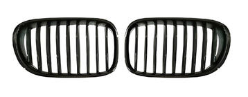 BMW 7 Series F01/F02 2008-2015 Grila Rinichi 1 Bara (Negru Lucios) foto 2