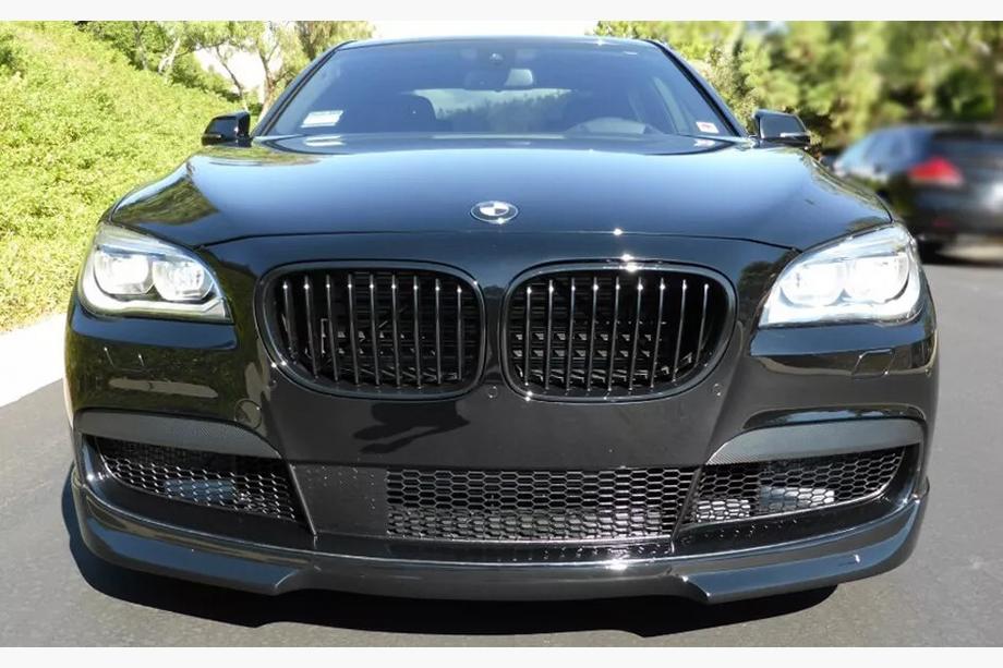BMW 7 Series F01/F02 2008-2015 Grila Rinichi 1 Bara (Negru Lucios) Image