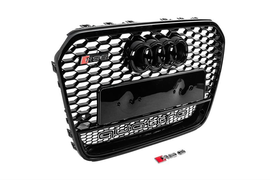Audi A6 C7 2011-2017 Grila fata RS-style neagra cu inscriptie Quattro (2011-2014) Foto 3