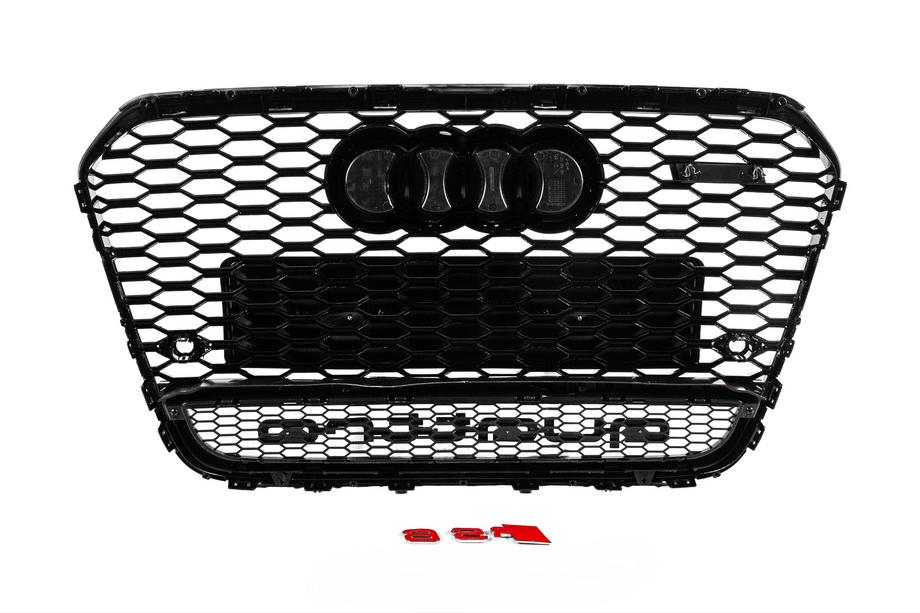 Audi A6 C7 2011-2017 Grila fata RS-style neagra cu inscriptie Quattro (2011-2014) Foto 4