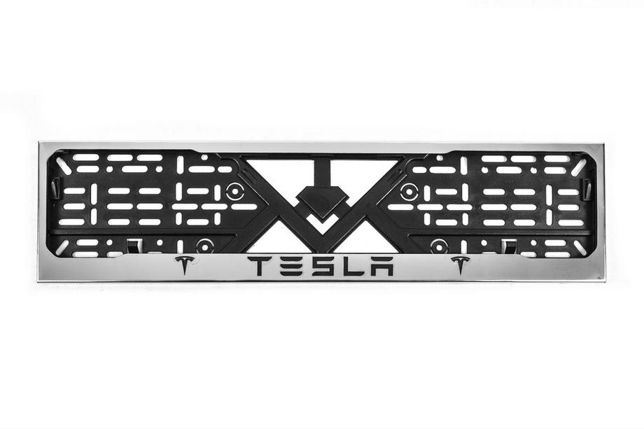 Tesla Rama Numar Crom (1 buc, Otel Inoxidabil) Image