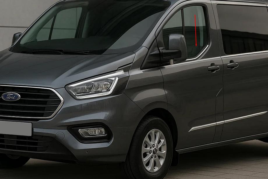 Ford Custom 2023- Ornamente Geamuri (2 buc, Otel Inoxidabil) Image