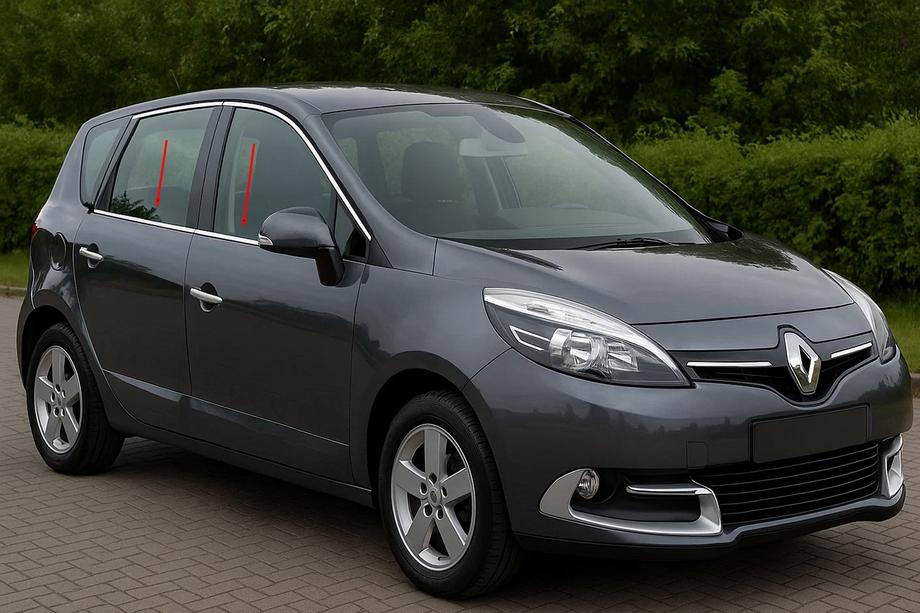 Renault Scenic/Grand 2009-2016 Ornamente geamuri inox (4 buc) Image