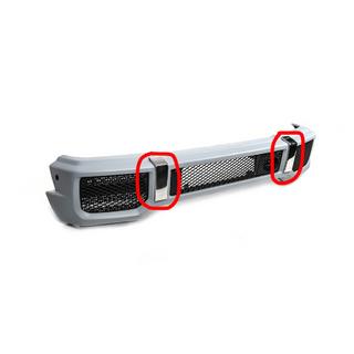 Insertii din otel inoxidabil pentru bara de protectie (2 buc, AMG) Mercedes G сlass W463 1990-2018 foto 1