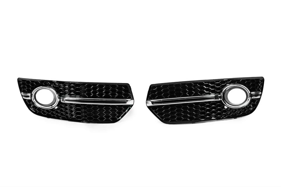 Audi Q5 2008-2017 Grile proiectoare ceata RS-Style (2008-2012, 2 buc, negru cu crom) Image