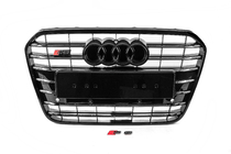 Audi A6 C7 2011-2017 Grila fata neagra cu rama neagra S-Style (2011-2014) foto 1
