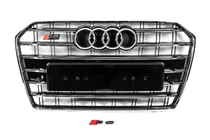 Audi A6 C7 2011-2017 Grila Fata Neagra cu Rama Cromata S-Style (2014-2017) foto 1