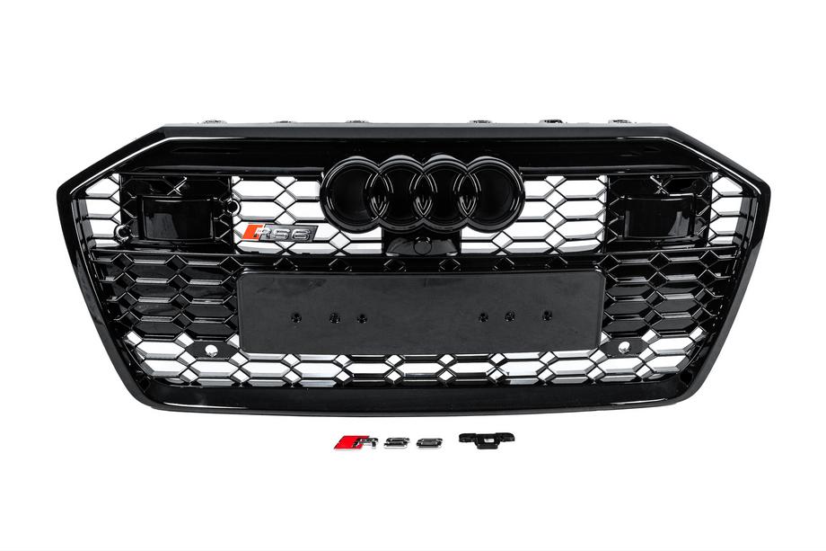 Audi A6 C8 2018–2025 Grila Fata RS-Style (cu ACC, neagra) Image
