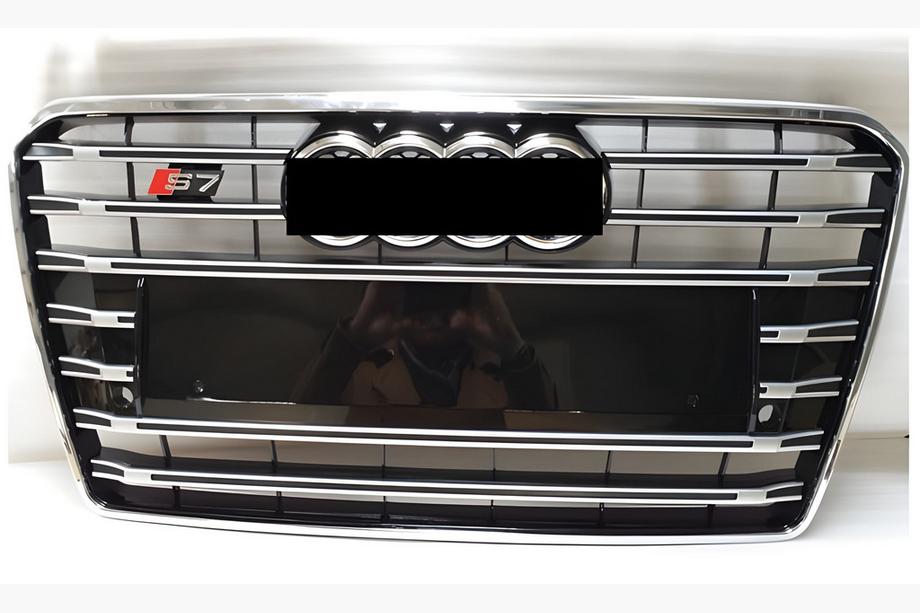 Audi A7 2010-2018 Grila frontala S-Style (2015-2018, neagra cu crom) Foto 1