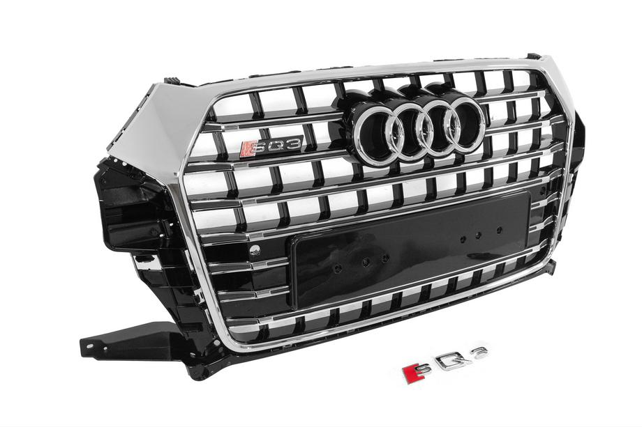 Audi Q3 2011-2019 Grila Fata RSQ-Style (2015-2019, neagra cu crom) Foto 3