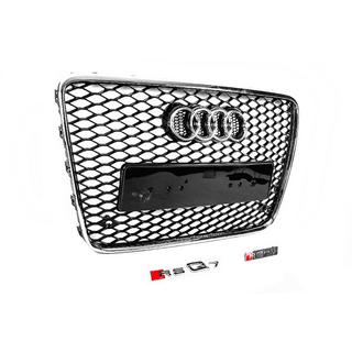 Grila fata RSQ-Style (neagra cu crom) foto 3