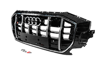 Audi Q8 2018- Grila Fata SQ-Style (2018-2023, neagra cu crom) foto 2