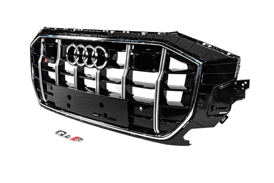 Audi Q8 2018- Grila Fata SQ-Style (2018-2023, neagra cu crom) Foto 2