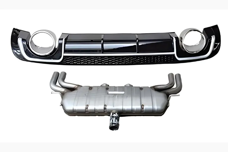 Audi A3 2012-2020 Difuzor spate cu tipsuri evacuare V-2 (pentru S/S-Line, 2012-2020) Image