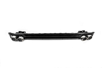 Audi A6 C8 2018–2025 Difuzor spate cu terminații evacuare S-Style Silver (pentru S / S-Line) foto 2