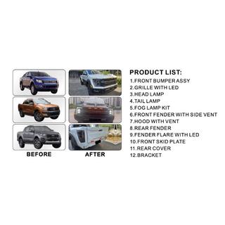 Kit Caroserie (Design F150 Raptor 2023) Ford Ranger 2011–2022 foto 3