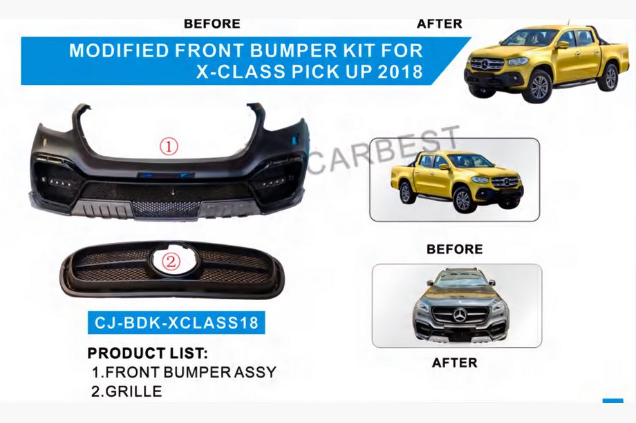 Mercedes X class 2017-2020 Bara fata cu grila (stil AMG) Image