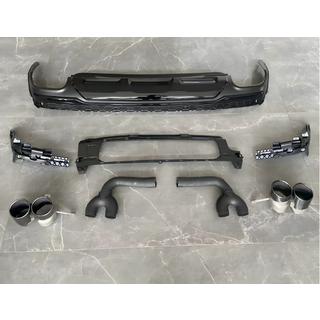 Difuzor Spate cu Tipsuri QRS-Style (2020+, Negru) Audi Q7 2015–2026