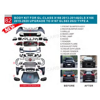 Kit conversie facelift din X166 in GLS63 X167 (Type-A)