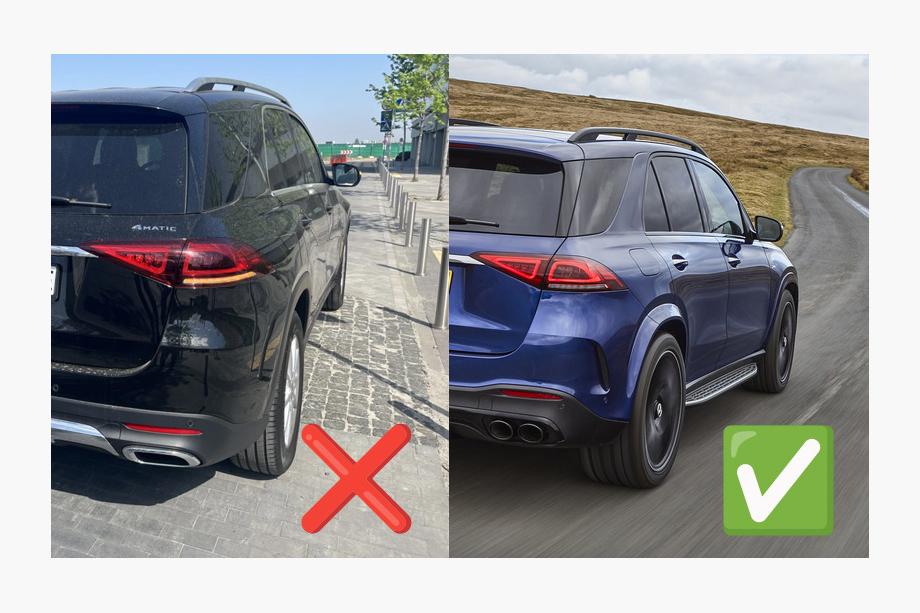 Mercedes GLE W167 2018- Difuzor spate cu tipsuri evacuare GLE53 Black (2018-2026) Foto 2