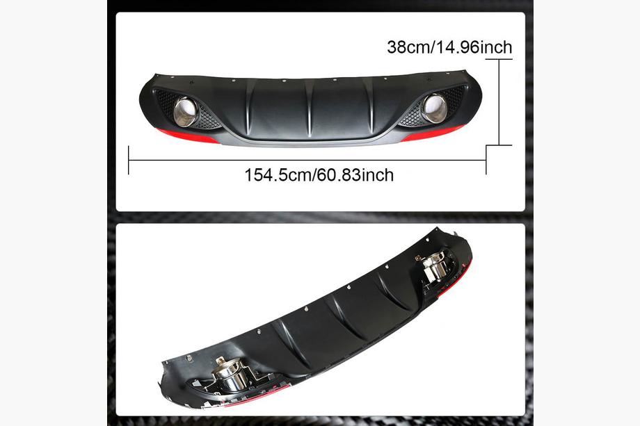Alfa Romeo Giulia 2016-2022 Difuzor bara spate Lip Carbon V2 (Carbon) Foto 8