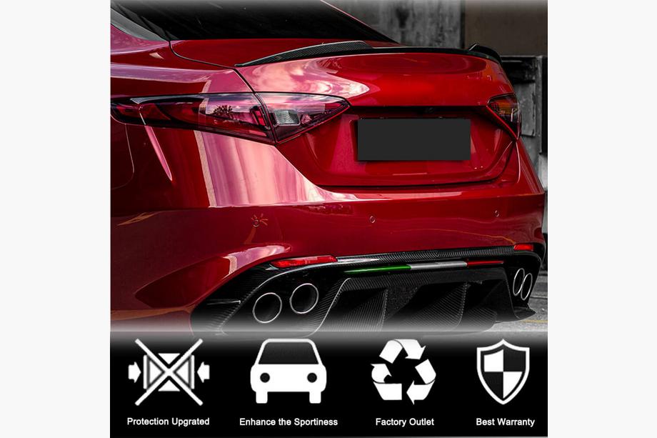 Alfa Romeo Giulia 2016-2022 Spoiler V5 (Carbon Uscat) Foto 4