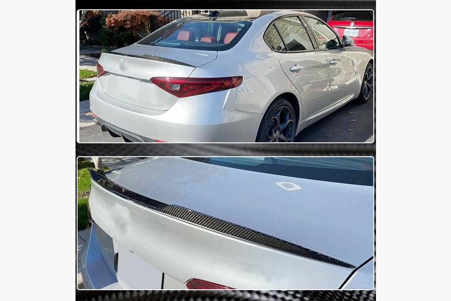 Alfa Romeo Giulia 2016-2022 Spoiler V5 (Carbon Uscat) Foto 6