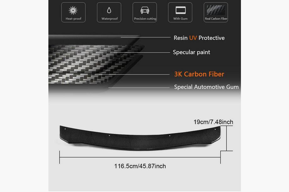 Alfa Romeo Giulia 2016-2022 Prelungire bara fata Lip V2 (pentru Base, Carbon) Foto 3