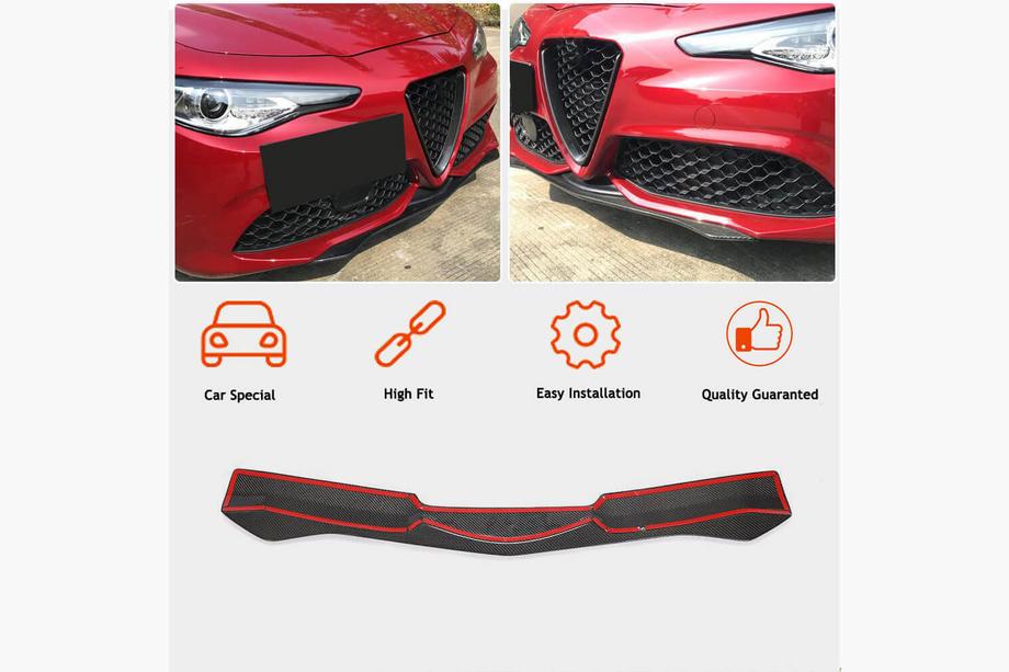 Alfa Romeo Giulia 2016-2022 Lip Bara Fata (pentru Sport, Carbon) Foto 3
