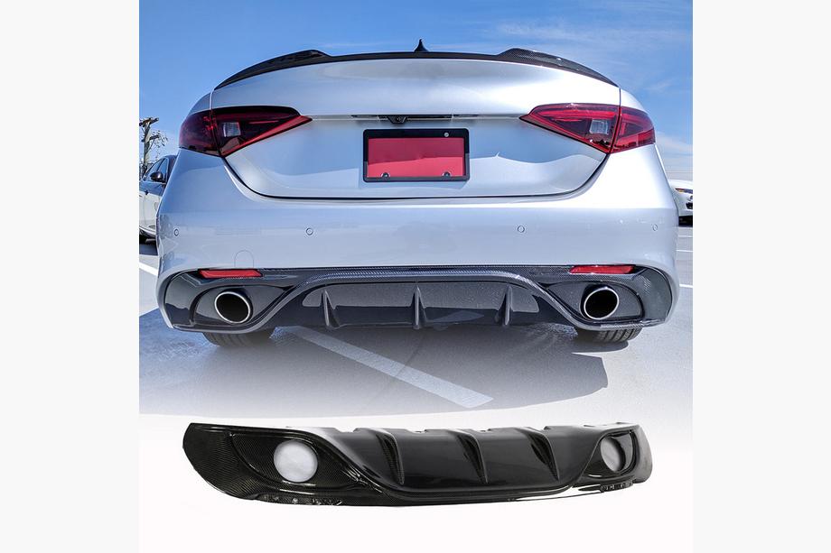 Alfa Romeo Giulia 2016-2022 Difuzor bara spate (pentru Sport, Carbon) Foto 1