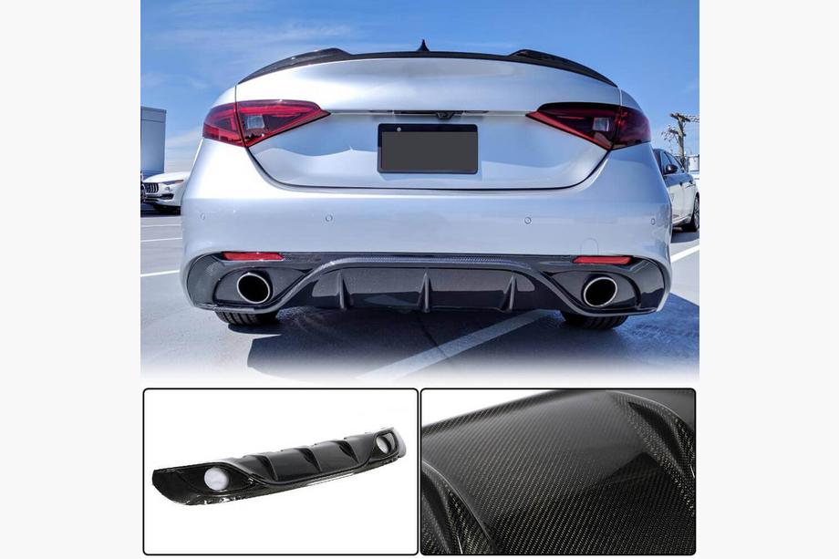 Alfa Romeo Giulia 2016-2022 Difuzor bara spate (pentru Sport, Carbon) Foto 2