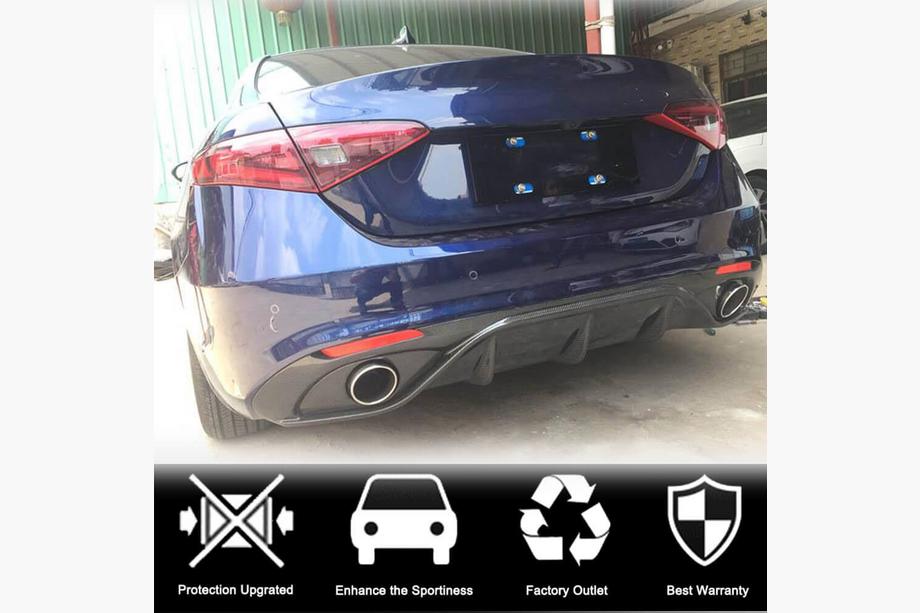 Alfa Romeo Giulia 2016-2022 Difuzor bara spate (pentru Sport, Carbon) Foto 3
