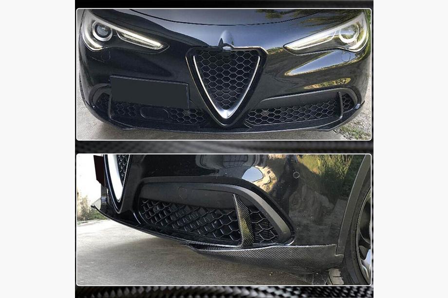Alfa Romeo Stelvio 2016- Lip frontal (pentru Base, 2017-2023, ABS) Foto 4