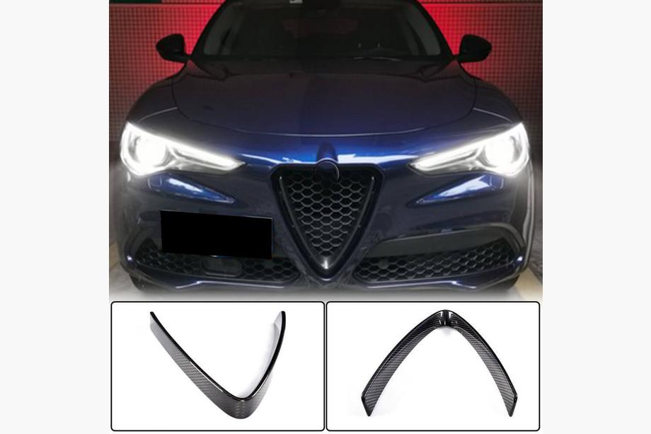 Alfa Romeo Stelvio 2016- Capac Grila Fata (2017-2023, Carbon Uscat) Foto 1