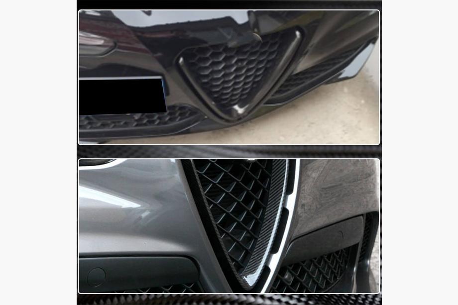 Alfa Romeo Stelvio 2016- Capac Grila Fata (2017-2023, Carbon Uscat) Foto 8