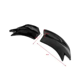 Flapuri universale pentru bara spate Tip-F (2 buc, negru lucios, plastic ABS) foto 2