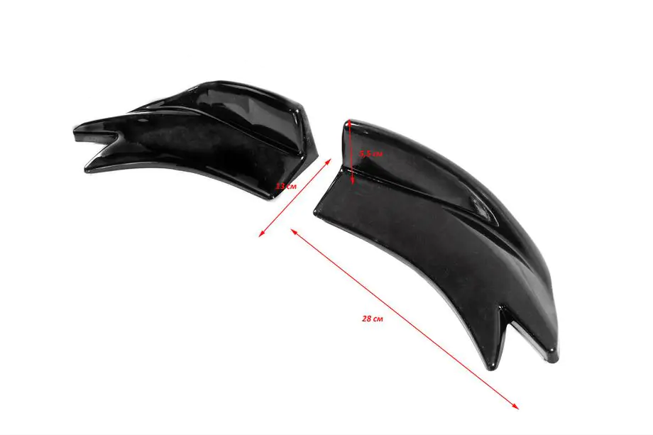 Flapuri universale pentru bara spate Tip-F (2 buc, negru lucios, plastic ABS) Foto 2